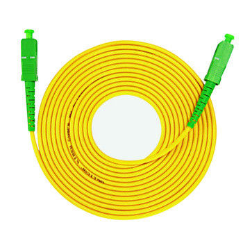 Sc-APC Koord 3.0mm de Vezel Optisch Jumper Cable van het Vezel Optisch Flard van PVC/Yellow SM